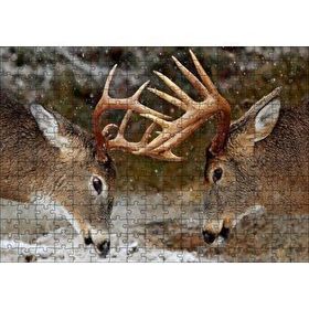 Cakapuzzle Hakimiyet Mücadelesindeki Geyikler Mdf 255 Parça Puzzle