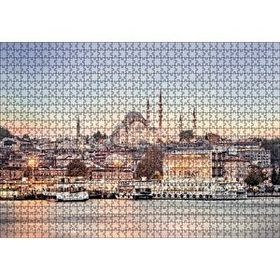 Cakapuzzle Haliçte Vapurlar ve Arkada Camiler 120 Parça Ahşap Puzzle