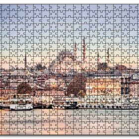 Cakapuzzle Haliçte Vapurlar ve Arkada Camiler Mdf 120 Parça Puzzle