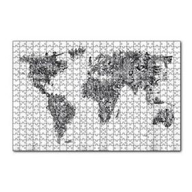 Cakapuzzle Halklardan Oluşan Dünya Haritası 120 Parça Ahşap Puzzle
