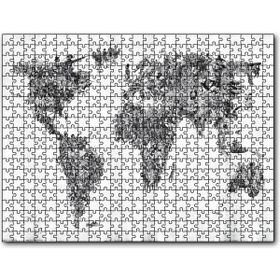 Cakapuzzle Halklardan Oluşan Dünya Haritası Mdf 500 Parça Puzzle