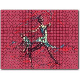 Cakapuzzle Hareketli Balerin Djital Sanat Resmi Mdf 500 Parça Puzzle