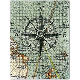 Cakapuzzle Harita Ortasında Pusula Görseli Ahşap 255 Parça Puzzle