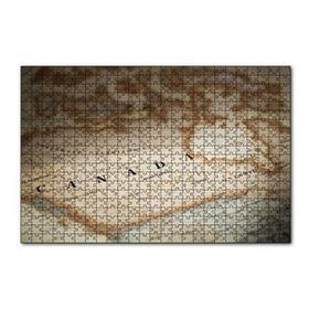 Cakapuzzle Harita Üzerinde Yakın Plan Kanada 120 Parça Ahşap Puzzle