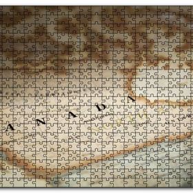 Cakapuzzle Harita Üzerinde Yakın Plan Kanada Mdf 120 Parça Puzzle