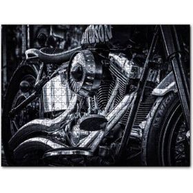 Cakapuzzle Harley Davidson Motorsiklet Silindir Siyah Beyaz 1000 Parça Puzzle