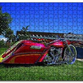 Cakapuzzle Harley Davidson Road King Görsel Mdf 120 Parça Puzzle