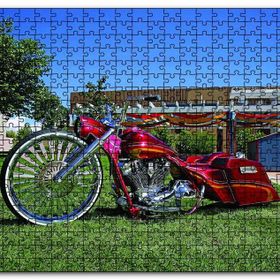 Cakapuzzle Harley Davidson Road King Görseli Ahşap 255 Parça Puzzle
