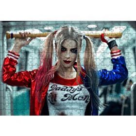 Cakapuzzle Harley Quinn Beyzbol Sopasıyla 120 Parça Ahşap Puzzle