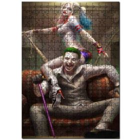 Cakapuzzle Harley Quinn ve Joker Neşesi Görseli Mdf 500 Parça Puzzle