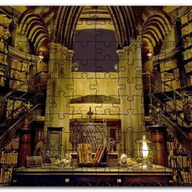 Cakapuzzle Harry Potter Kütüphane Gizli Çömlekçi Cadı Mdf 1000 Parça Puzzle