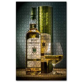 Cakapuzzle Hart Brothers Scotch Viski ve Kadeh Ahşap 500 Parça Puzzle