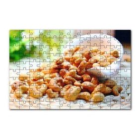 Cakapuzzle Hasır Üzerinde Kaseden Dökülen Kajular 120 Parça Ahşap Puzzle
