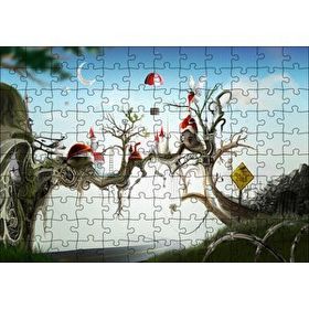 Cakapuzzle Hayaller Ülkesi Şatolar Arasındaki Köprü 120 Parça Ahşap Puzzle