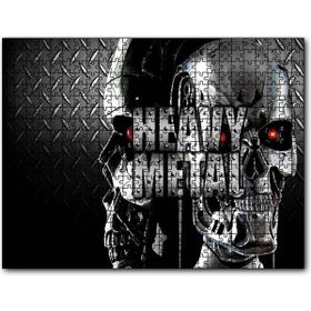Cakapuzzle Heavy Metal Kurukafalar Metal Arkaplan 255 Parça Puzzle