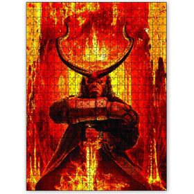 Cakapuzzle Hellboy Alevler İçinde Görseli Ahşap 255 Parça Puzzle