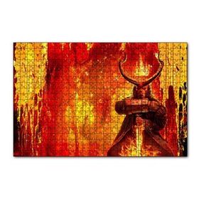Cakapuzzle Hellboy Lav Yağmuru 120 Parça Ahşap Puzzle