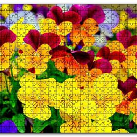 Cakapuzzle Hercai Menekşe Renkli Yaprakları Görsel Mdf 120 Parça Puzzle