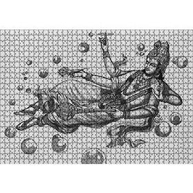 Cakapuzzle Hindu Tanrısı Vishnu Karakalem Mdf 1000 Parça Puzzle