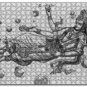 Cakapuzzle Hindu Tanrısı Vishnu Karakalem Mdf 120 Parça Puzzle