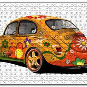 Cakapuzzle Hippi Tosbağa Mdf 120 Parça Puzzle