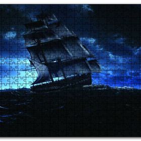 Cakapuzzle Hırçın Dalgalarda Yelkenli Gemi Ahşap 500 Parça Puzzle