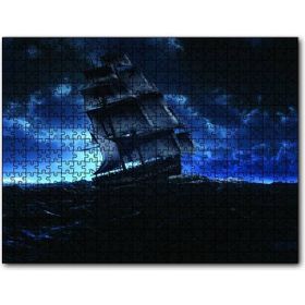 Cakapuzzle Hırçın Dalgalarda Yelkenli Gemi Ahşap 500 Parça Puzzle