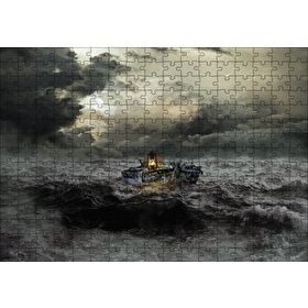 Cakapuzzle Hırçin Deniz Tekne Bulutlar Ahşap 255 Parça Puzzle