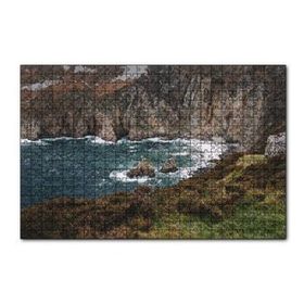 Cakapuzzle Hırçın Deniz ve Koyun Sonunda Kayalıklar 120 Parça Ahşap Puzzle