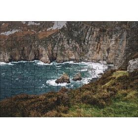 Cakapuzzle Hırçın Deniz ve Koyun Sonunda Kayalıklar 120 Parça Ahşap Puzzle