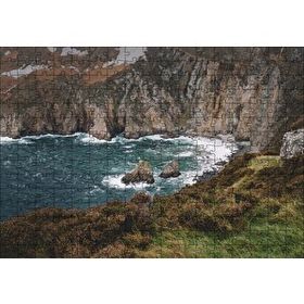 Cakapuzzle Hırçın Deniz ve Koyun Sonunda Kayalıklar 120 Parça Ahşap Puzzle