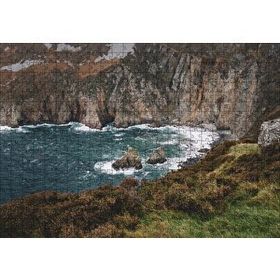 Cakapuzzle Hırçın Deniz ve Koyun Sonunda Kayalıklar 120 Parça Ahşap Puzzle