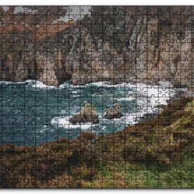 Cakapuzzle Hırçın Deniz ve Koyun Sonunda Kayalıklar Mdf 120 Parça Puzzle