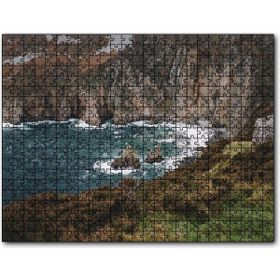Cakapuzzle Hırçın Deniz ve Koyun Sonunda Kayalıklar Mdf 120 Parça Puzzle