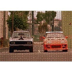 Cakapuzzle Hızlı Öfkeli Kırmızı Siyah Otomobil 120 Parça Ahşap Puzzle