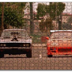Cakapuzzle Hızlı Öfkeli Kırmızı Siyah Otomobil Mdf 1000 Parça Puzzle