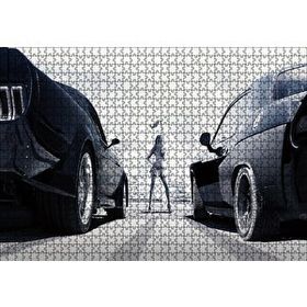 Cakapuzzle Hızlı ve Öfkeli Drag Başlıyor Görsel Mdf 1000 Parça Puzzle