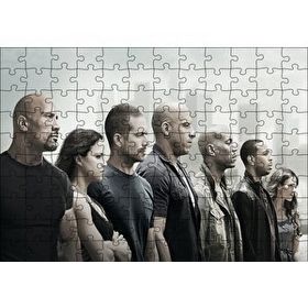 Cakapuzzle Hızlı ve Öfkeli Full Cast Afiş 120 Parça Ahşap Puzzle