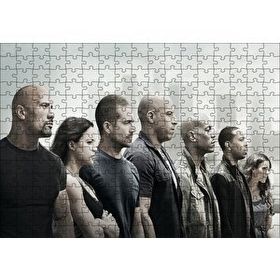 Cakapuzzle Hızlı ve Öfkeli Full Cast Afiş 120 Parça Ahşap Puzzle