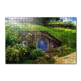 Cakapuzzle Hobbit Evi ve Bahçesi 120 Parça Ahşap Puzzle