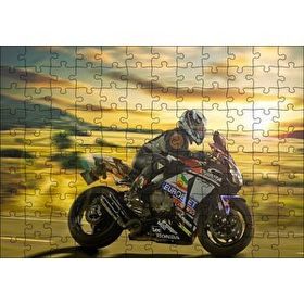 Cakapuzzle Honda Motosiklet Motosikletçi Görsel 120 Parça Ahşap Puzzle