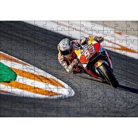 Cakapuzzle Honda Repsol Turuncu Kırmızı Motorsiklet 120 Parça Ahşap Puzzle