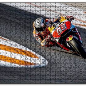Cakapuzzle Honda Repsol Turuncu Kırmızı Motorsiklet Mdf 1000 Parça Puzzle