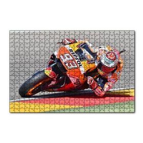 Cakapuzzle Honda Repsol Turuncu Motorsiklet Sola Virajda Yatıyor 120 Parça Ahşap Puzzle