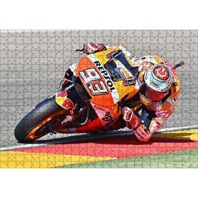 Cakapuzzle Honda Repsol Turuncu Motorsiklet Sola Virajda Yatıyor 120 Parça Ahşap Puzzle