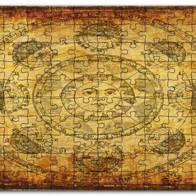 Cakapuzzle Horoscope Güneş Gezegenler Açılar Görseli Mdf 500 Parça Puzzle