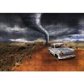 Cakapuzzle Hortumdan Kaçan Otomobildeki Maymun 120 Parça Puzzle
