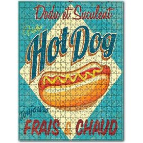 Cakapuzzle Hot Dog Sosisli Afiş Baskılı Görsel Ahşap 255 Parça Puzzle