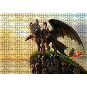 Cakapuzzle How to Train Your Dragon Film Görseli 120 Parça Ahşap Puzzle