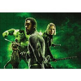 Cakapuzzle Hulk Black Panther ve Black Widow Mdf 120 Parça Puzzle